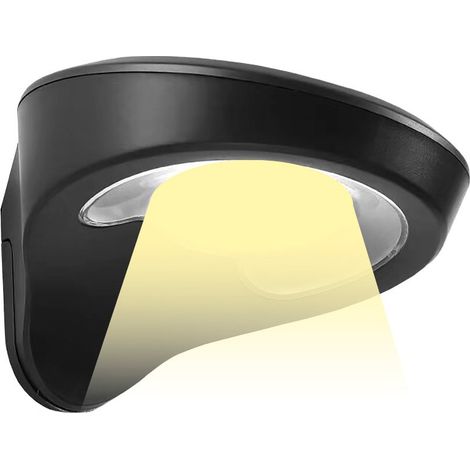 Aplique solar 2w 200lm 6500k con sensor color negro edm (1/5)