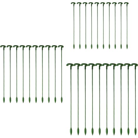 Lot de 30 tuteurs pour plantes de jardin, tiges simples, tuteurs pour fleurs, orchidée, pivoine, lys, rose