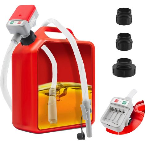 Pompa di trasferimento carburante, sensore di arresto automatico, compatibile con vari serbatoi, rossa (1/2)