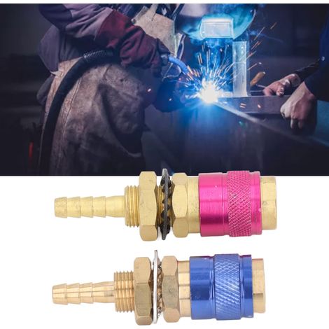 Wassergekühlter Schnellverbinder und Gasadapter für TIG PTA DB SR WP 9 17 18 26 (6 mm) Schweißbrenner. (1/5)