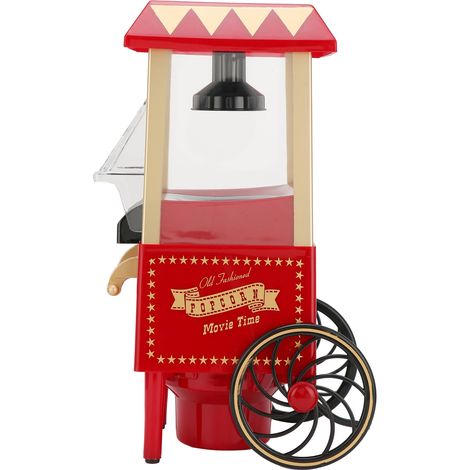 Machine à popcorn rétro rouge automatique, poêle à maïs électrique 220V pour fête anniversaire, cadeau domestique, prise UE (1/5)