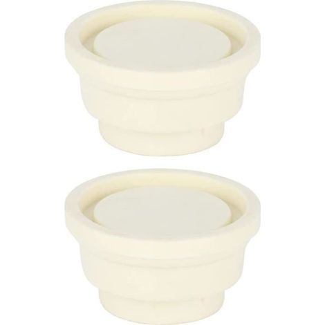 White rubber pool bumper tips for in-ground pools, set of 2 pieces.