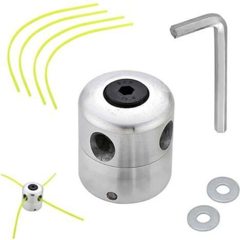 Tête de tondeuse en aluminium, tête de tondeuse à gazon universelle avec 4 cordons en nylon (1/5)