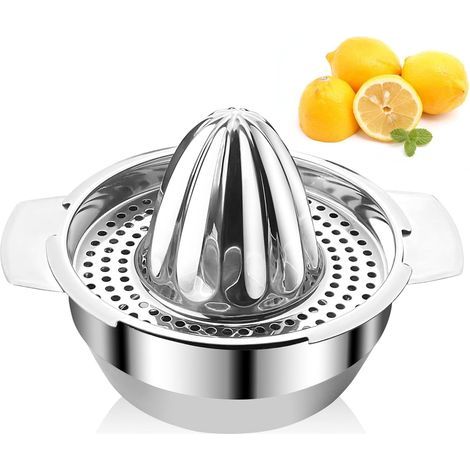 300ml Citrus Juicer, Manual Stainless Steel 201 Citrus Juicer, Dishwasher Safe, Easy-to-Clean Lemon Press for Squeezing Lemons, Limes or Limes (1/5)