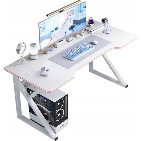 Schreibtisch Gami Gaming-Tisch für Computer, weiß, groß, modern, 120 cm (1/5)