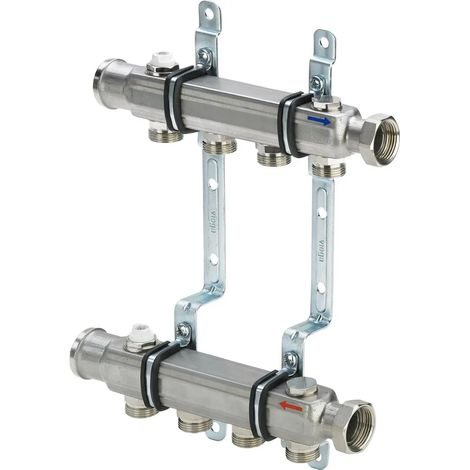 Viega Sanfix Fosta Distribuidor, n 9 Acero inoxidable Modelo 1078, 587598