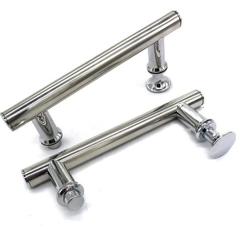 royaluxe -Poignée de porte de douche chromée à 2 trous 145 mm (1/3)