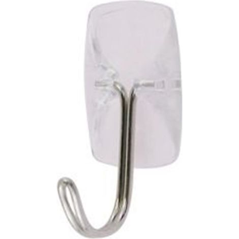 Trade Shop - Set 6 Pz Ganci Appendini Adesivi Trasparenti Da Parete Casa Attaccapanni 87015 - (1/3)