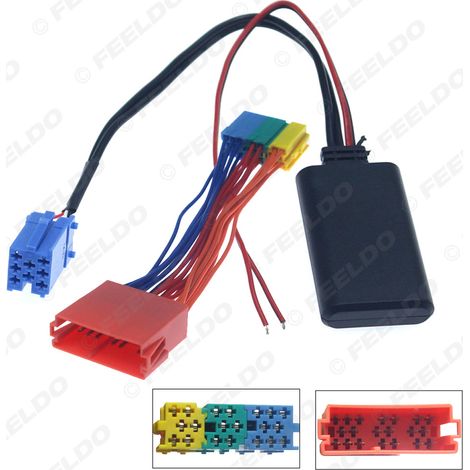 Compatible avec les changeurs de disques numériques Bluetooth Volkswagen/Audi/Skoda/SEAT, prend en charge AUX/USB/MIC.