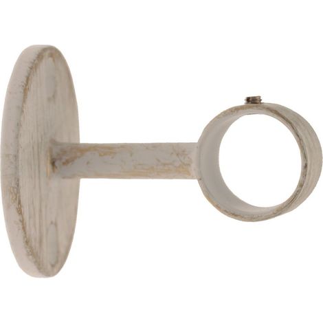 1 Support Tête de Lit - Blanc Patiné Or - 5CM - Diamètre 20 (1/2)