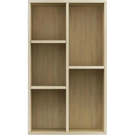 vidaXL Book Cabinet/Sideboard Sonoma Oak 50x25x80 cm Engineered Wood