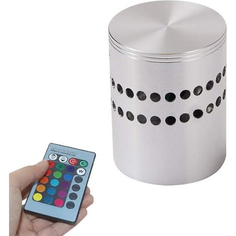 Applique Murale Interieur LED Effet Moderne 3W en Aluminium Lampe de Mur Decorative Pour Chambre Enfant Couloir Htel Restaurant Cuisine Salle à Manger(RGB)