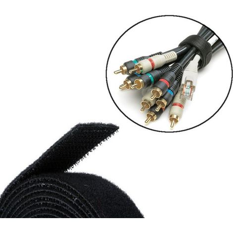 Cinta de velcro organizadora para cables de 15 mm x 5 m