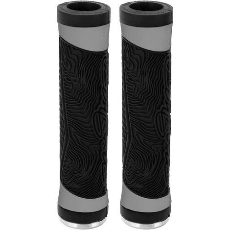 Poignées de guidon en silicone pour VTT, embouts de guidon plats, noir (1/5)