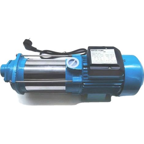 Pompe à eau, Débit élevé de 4000 L/h, Construction en acier inoxydable durable, 220V, Bleu, UE (1/2)