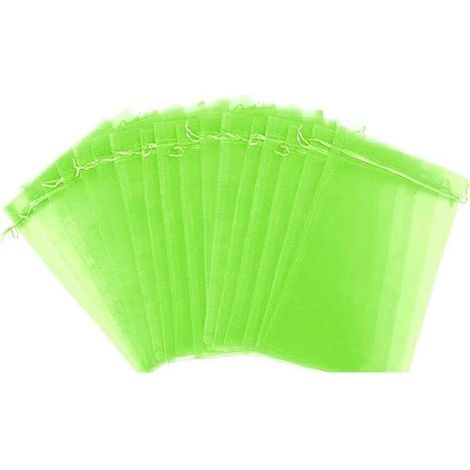Lot de 100 sacs écologiques en filet de jardin pour arbres fruitiers, sacs de protection pour fruits, sacs en maille avec cordon de serrage pour plantes, fruits et fleurs (10 x 12 cm) (1/4)