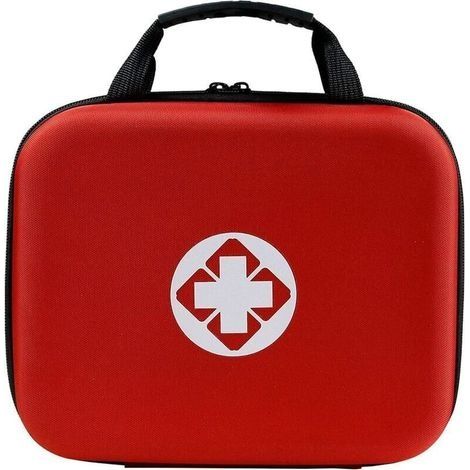 Trousse de premiers secours vide, rigide et étanche, sac de rangement vide pour médicaments, sac de survie compact, convient pour les voitures, la maison, le sport en plein air (rouge) (1/4)