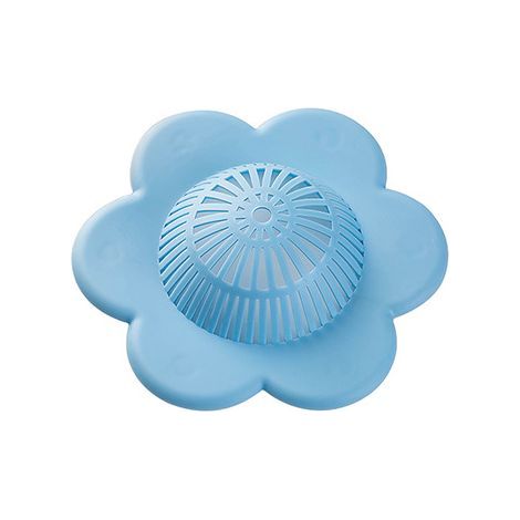 Haarstopper aus Silikon für Dusche, Badewanne und Duschabfluss mit Saugnäpfen, geeignet für Badezimmer und Badewanne (Blau) (1/5)