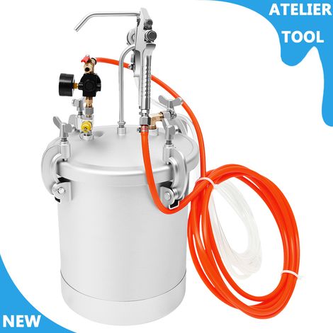 ATELIER 10L/2.2Gal pression Latex peinture pression pot réservoir 50-80psi pour bricolage clôtures, ponts, chaises, meubles (1/5)
