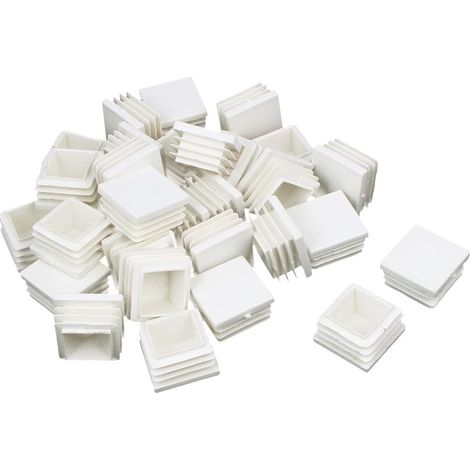 30 mm x Kunststoff Blindkappe quadratische gerippte Rohreinsatz blanc 30st (b371486a4e0694b6075a9638 (1/2)