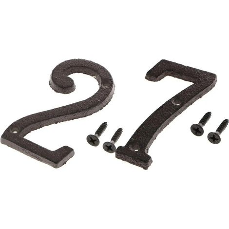 Numéro de porte flottant Adonros Numéro de porte en fer forgé (1/5)