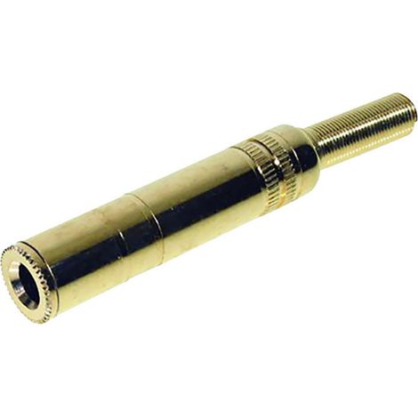 TRU COMPONENTS 1559774 Klinken-Steckverbinder 6.35 mm Kupplung, gerade Polzahl: 2 Mono Gold 1 St.