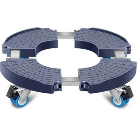 Porte Plante a Roulettes Rotation à 360°, Capacité De 200 KG, Plateau Roulant Réglable Ø 40-48cm, Support de Pot de Fleur pour Intérieur à Extérieur, Plante,Pied de Parasol,Poubelle,Bleu (1/4)