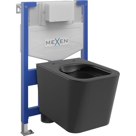Mexen Teo set de instalación empotrada WC estructura Fenix XS-F con taza WC, negro mate - 6803385XX85 (1/3)