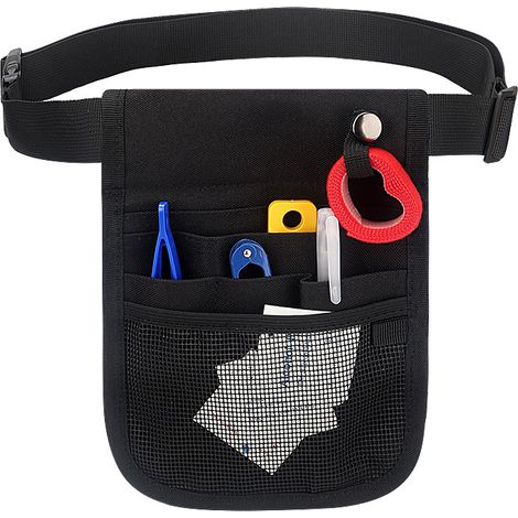Sac banane pour infirmières (outils non inclus), sac de rangement noir pour fournitures médicales