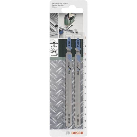 Bosch Accessories 2609256732 T 318 A Lame de scie sauteuse pour Toles metalliques minces Tubes et profiles Epaisseur 0,5-1,5 mm Longueur 132 mm (1/3)