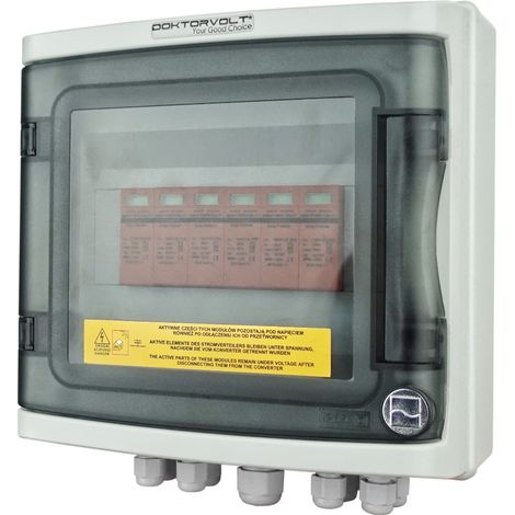 Solar Anschlusskasten PV DC 1000V 2x T1 T2 2-Strings PG Doktorvolt 4463 (1/4)