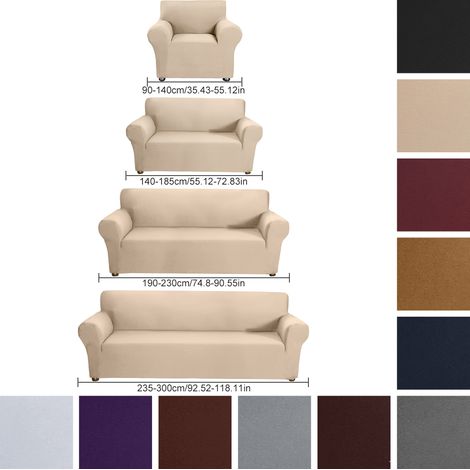 Housse de canapé extensible en tissu soyeux, antidérapante et douce, lavable, pour salon, idéale pour les enfants et les animaux domestiques (rouge vin)