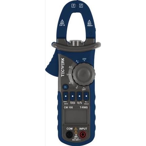 TECWERK Stromzangenmultimeter CM 100 10 mA-600 A AC,10 mA-600 A DC CAT III 600V TECWERK (1/2)