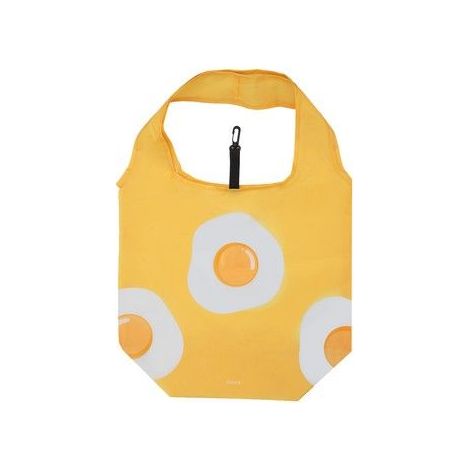 Shopping bag pieghevole Uova Fritte 3,5x6x10 cm Gialla Fisura
