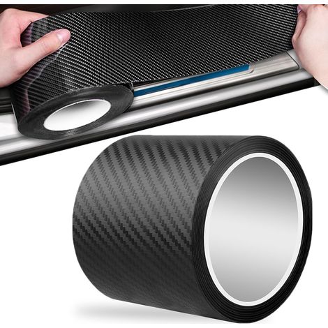 Film Carbone Voiture,3 Meters X 10 CM Seuil De Porte Voiture Protection Seuil De Porte Voiture,Protection De Seuil De Porte,Bande De Protection De Seuil De Porte De Voiture,pour Porte de Voiture Noir (1/5)