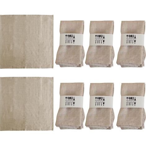 Serviettes De Table en Tissu, Lot De 8 Serviette De Table, 40 X 40 Cm Serviette De Table en Tissu, Serviette De Table Tissu, Serviettes De Table Tissu pour Fête, Cuisine, Salle à Manger, Dîner, Café (1/5)