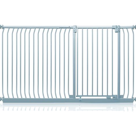 Safetots Extra Tall Elite Safety Gate, 189cm - 198cm, Matt Grey, Extra Tall 96.8cm in Height, Pressure Fit Stair Gate