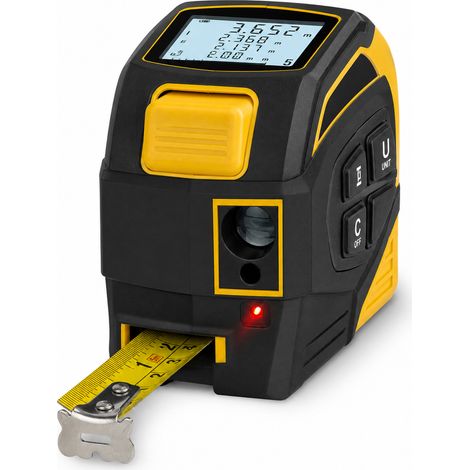 Telemetro laser 5 m Bluetooth per misurazione interna rosso (1/5)