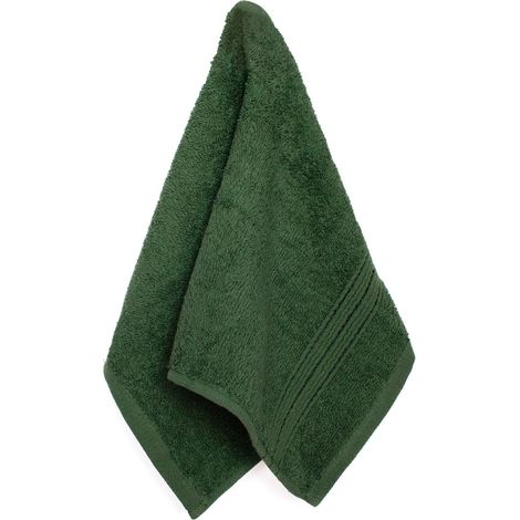 Asciugamano Rondo 30x50 spugna verde bottiglia 500 g/mq Faro