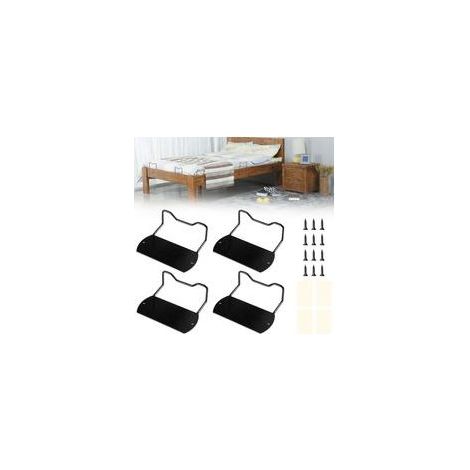Ensemble de 4 Bloque Matelas en Fer Antidérapant - Arret Matelas Sécurisé pour Fixation et Stabilité du Lit, Anti-Glissement pour Empêcher Le Déplacement du Matelas sans Rayer Le Sol (1/5)