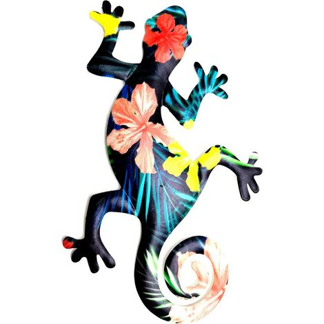 Décoration murale métallique gecko, sculpture suspendue pour salon, chambre, bureau, jardin (1/5)