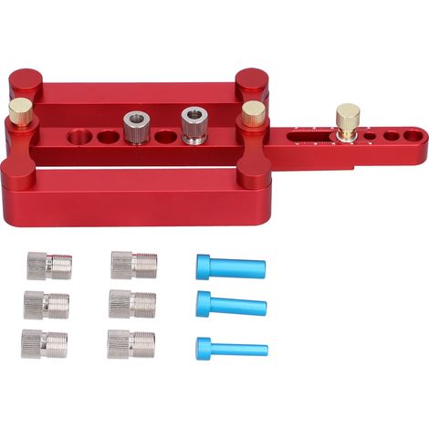 Gabarit de perçage pour chevilles bois - Guide de positionnement précis pour assemblages en menuiserie