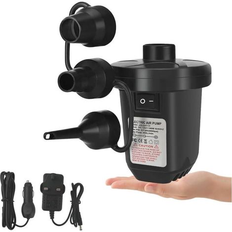 Pompe à air électrique haute puissance 220-240 V/130 W pour matelas gonflables, gonfleur/dégonfleur avec embout de 3 tailles (1/5)