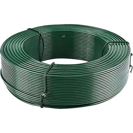 - Kunststoffummantelter Draht - Gartenzaun - Pflanzenstütze und Reparaturen - Grün - 100 m x 0,31 cm (1/5)
