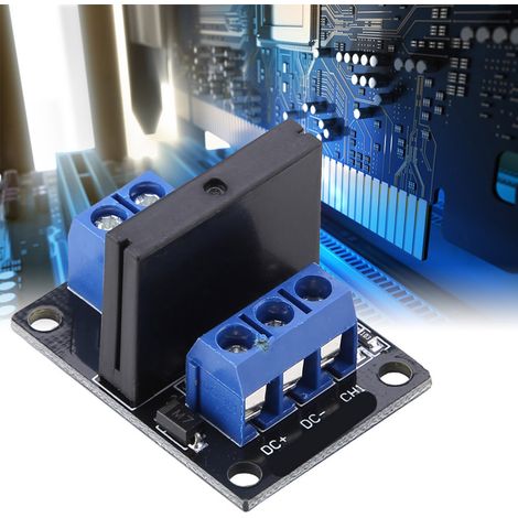 Module relais statique à déclenchement haut niveau 1 canal 5/12 V CC, sortie 250 V CA 2 A avec fusible (5 V) (1/5)