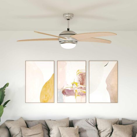 vidaXL Ventilatore da soffitto con luce Ø 130 cm Sonoma