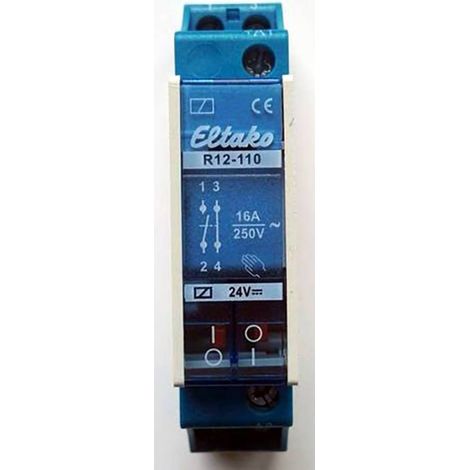 Eltako R12-110-24V DC Relais de commutation Tension nominale: 24 V Courant de commutation (max.): 8