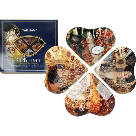 Set di 4 ciotole decorative con collage di Gustav Klimt, idea regalo. (1/5)