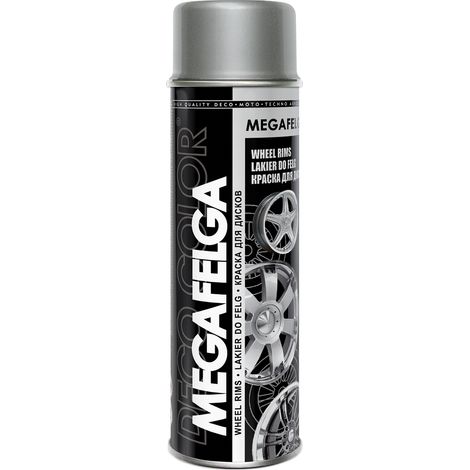 Barniz acrílico Deco Color Megarim para llantas, color plata, 500 ml (1/2)