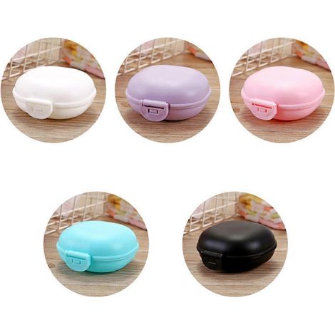 Boîte à savon étanche, petit étui à savon, lot de 5, compatible avec la cuisine et la salle de bain. (1/5)